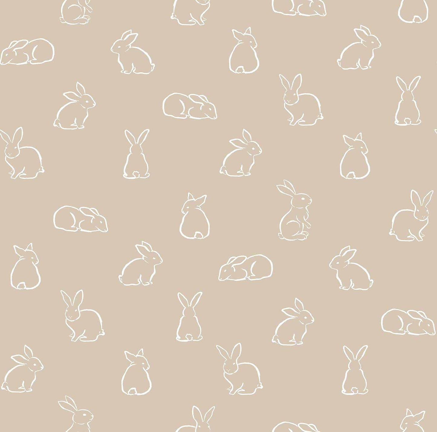 ورق جدران Mini Me Beige Bunny Rabbits